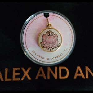 New Alex & Ani Pink & Gold Lotus Flower Charm for Bracelet or Necklace